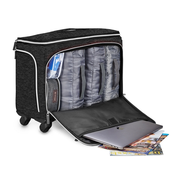 Biaggi Lift Off! Expandable Carry-On to Check-In Rolling Luggage Black - Picture 5 of 7